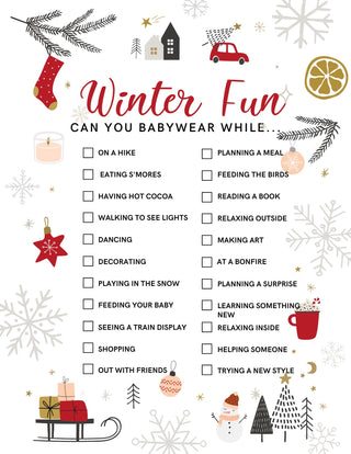 Winter Fun: Can you babywear while... printable