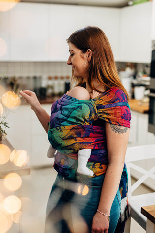 Lenny Hybrids are Here! The *new* adjustable newborn to 2-year-old half buckle meh dai carrier