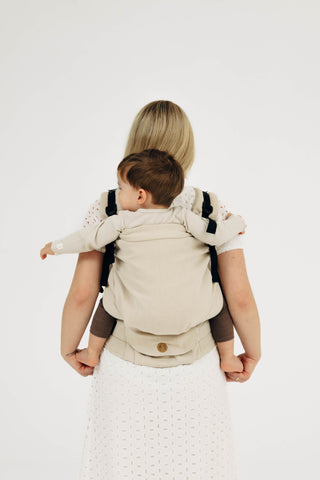 Preschool size wrap conversion soft structured baby backpack carrier (SSC) in bamboo / cotton luxury design Track