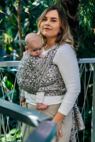 Hexaflowers - Mirrors - long woven baby wrap