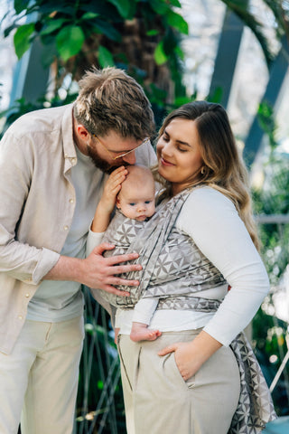 Hexaflowers - Mirrors - long woven baby wrap