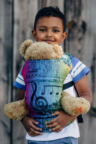 Doll carrier in design Symphony Rainbow Dark