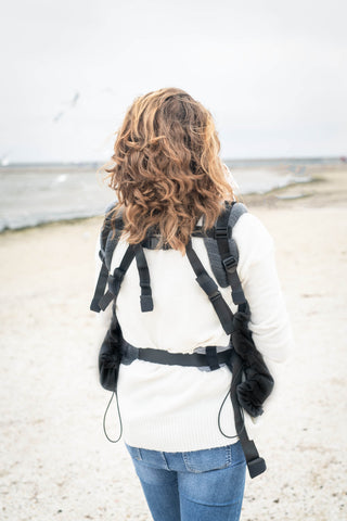 Grey babywearing cover