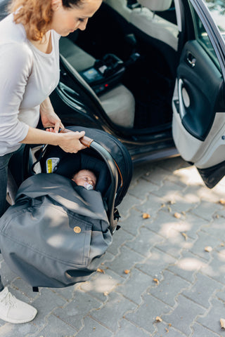Grey babywearing cover
