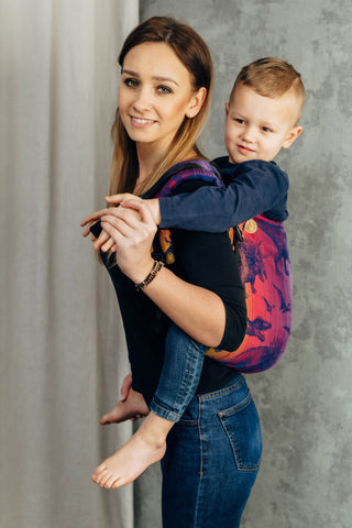 Preschool size wrap conversion waist-less onbuhimo baby backpack carrier in design Jurassic Park - New Era.