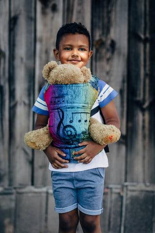 Doll carrier in design Symphony Rainbow Dark