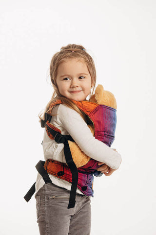 Doll carrier in design Symphony Rainbow Dark
