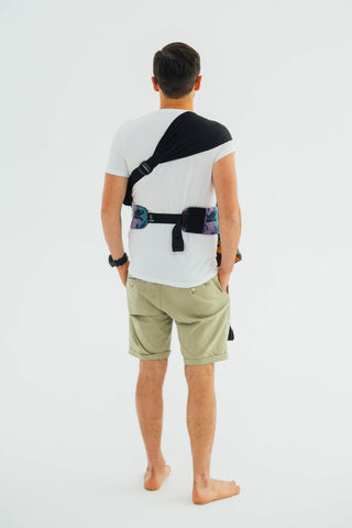 LennyTwin twin carrier and hip sling in jurassic park new era design