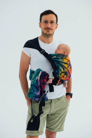 LennyTwin twin carrier and hip sling in jurassic park new era design