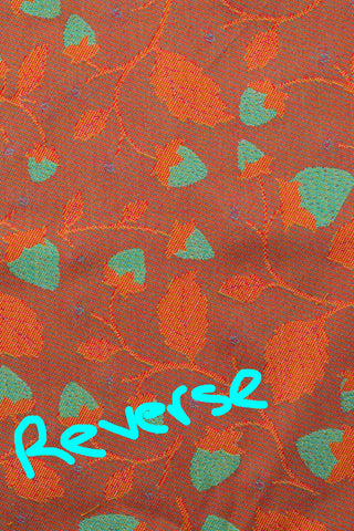 REVERSE - LennyLamb Limited Edition Strawberries design baby wrap fabric sample, available at mama-roo.com 