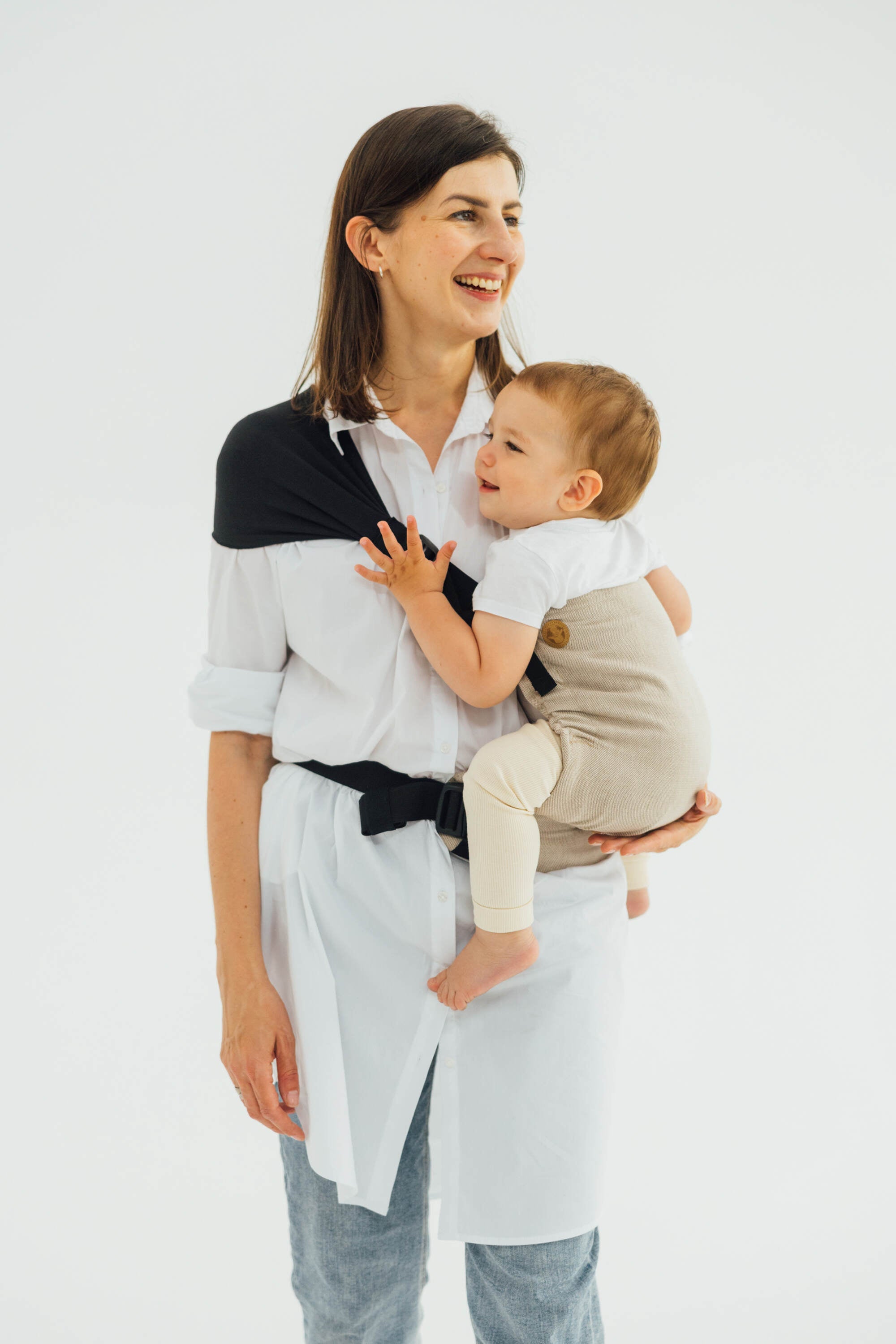 Hip Carry Ring Sling Year Old Water Ring Sling, Black, Gathered