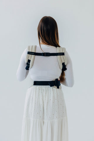 LennyLight wrap conversion soft structured baby backpack carrier (SSC) for children from newborn to 3yrs+ in limited edition luxury fabric blend (cotton/lyocell/hemp) design Airy