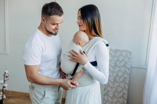 LennyLight wrap conversion soft structured baby backpack carrier (SSC) for children from newborn to 3yrs+ in limited edition luxury fabric blend (cotton/lyocell/hemp) design Airy