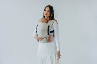 LennyLight wrap conversion soft structured baby backpack carrier (SSC) for children from newborn to 3yrs+ in limited edition luxury fabric blend (cotton/lyocell/hemp) design Airy
