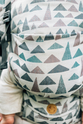 LennyLight wrap conversion soft structured baby backpack carrier (SSC) for children from newborn to 3yrs+ in design Eagle Rocks - Hike