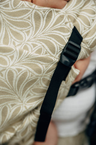 LennyLight wrap conversion soft structured baby backpack carrier (SSC) for children from newborn to 3yrs+ in bamboo / cotton luxury design Infinity Golden Hour