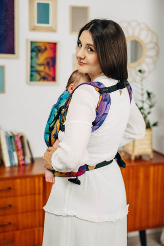 LennyLight wrap conversion soft structured baby backpack carrier (SSC) for children from newborn to 3yrs+ in design Jurassic Park - New Era