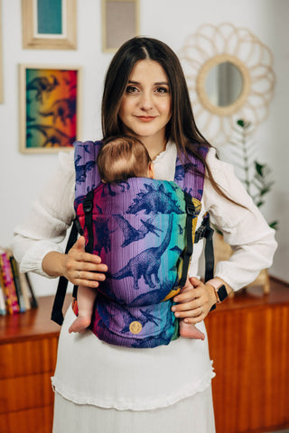 LennyLight wrap conversion soft structured baby backpack carrier (SSC) for children from newborn to 3yrs+ in design Jurassic Park - New Era