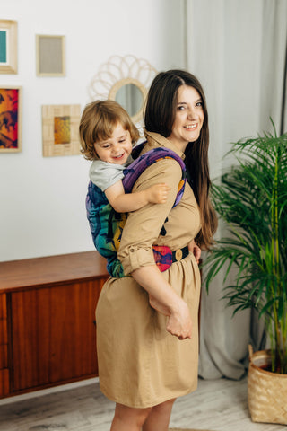 LennyLight wrap conversion soft structured baby backpack carrier (SSC) for children from newborn to 3yrs+ in design Jurassic Park - New Era