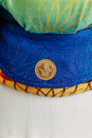 LennyLight wrap conversion soft structured baby backpack carrier (SSC) for children from newborn to 3yrs+ in design Rainbow Lotus