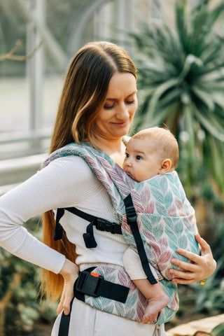 LennyLight wrap conversion soft structured baby backpack carrier (SSC) for children from newborn to 3yrs+ in design Luna