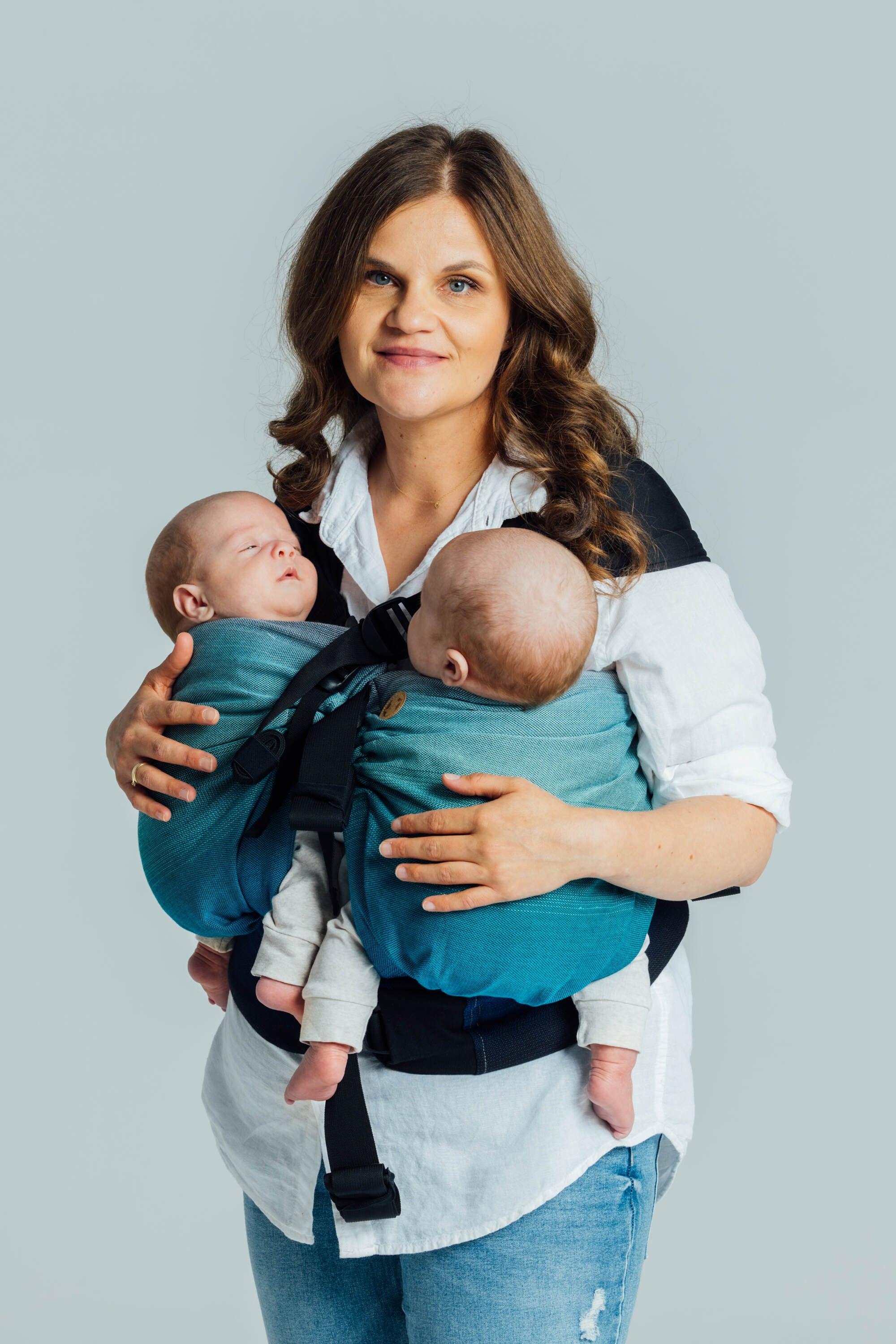 Tandem Babywearing Baby Wrap Carrier For Twins LennyTwin Airglow