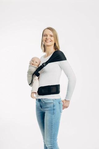 Maxi Lumbar Support Pad for extending waistband padding on baby carriers - shown on hip sling baby carrier - LennyHip / LennyTwin