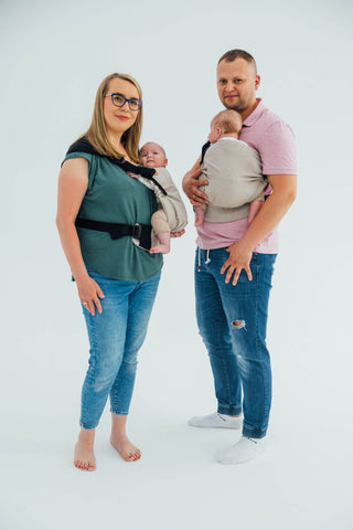 LennyTwin twin and hip carrier in peanut butter design