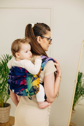 Wrap conversion waist-less onbuhimo baby backpack carrier Onbuhimo PRO in upgraded cotton Jacquard weave design Jurassic Park - New Era