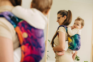 Wrap conversion waist-less onbuhimo baby backpack carrier Onbuhimo PRO in upgraded cotton Jacquard weave design Jurassic Park - New Era