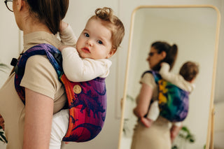 Wrap conversion waist-less onbuhimo baby backpack carrier Onbuhimo PRO in upgraded cotton Jacquard weave design Jurassic Park - New Era