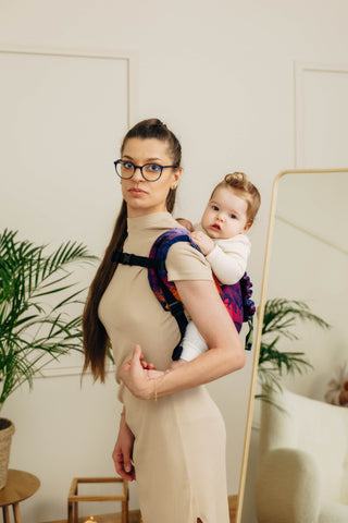 Wrap conversion waist-less onbuhimo baby backpack carrier Onbuhimo PRO in upgraded cotton Jacquard weave design Jurassic Park - New Era