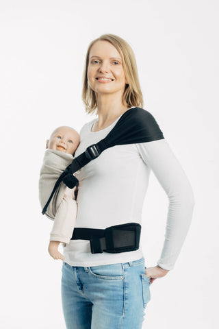 Standard Lumbar Support Pad for extending waistband padding on baby carriers - shown on hip sling baby carrier - LennyHip / LennyTwin