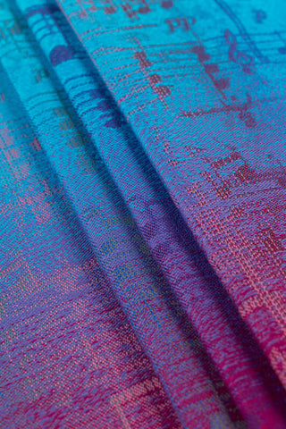 Symphony Blaze fabric folded to show details