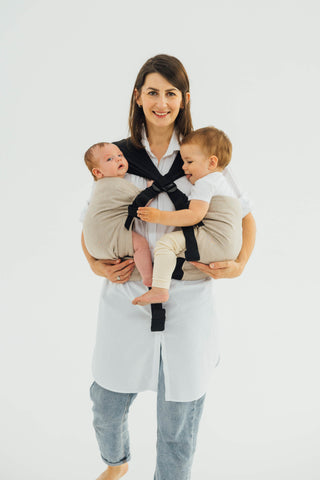 LennyTwin twin and hip carrier in peanut butter design