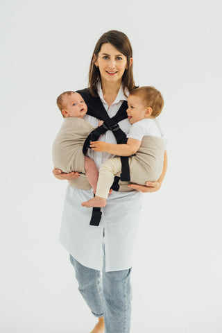 LennyTwin twin and hip carrier in peanut butter design
