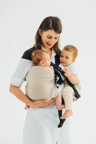 LennyTwin twin and hip carrier in peanut butter design