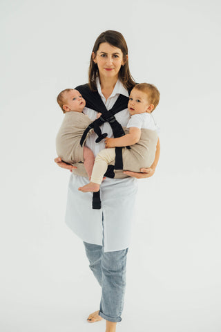 LennyTwin twin and hip carrier in peanut butter design