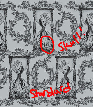 Time with Skull limited edition design, annotated =- standard side, Skull circled