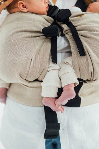 LennyTwin twin and hip carrier in peanut butter design