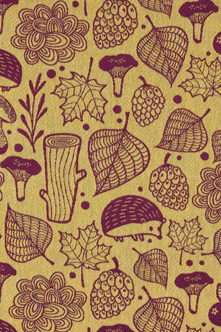 REVERSE SIDE - LennyLamb Limited Edition Under The Leaves – Komorebi design baby wrap fabric sample, available at mama-roo.com