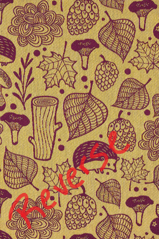 REVERSE SIDE - LennyLamb Limited Edition Under The Leaves – Komorebi design baby wrap fabric sample, available at mama-roo.com