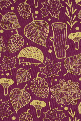 STANDARD SIDE - LennyLamb Limited Edition Under The Leaves – Komorebi design baby wrap fabric sample, available at mama-roo.com