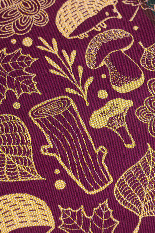 STANDARD SIDE - LennyLamb Limited Edition Under The Leaves – Komorebi design baby wrap fabric sample, available at mama-roo.com