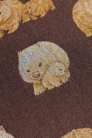 STANDARD SIDE - LennyLamb Limited Edition Wombats Snuggle & Snooze design baby wrap fabric sample, available at mama-roo.com