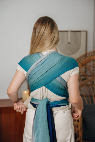Wrap Strap Meh Dai - LennyLamb Wrap Tai - Wrap Conversion baby carrier in design Airglow