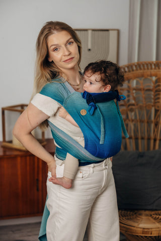 Wrap Strap Meh Dai - LennyLamb Wrap Tai - Wrap Conversion baby carrier in design Airglow