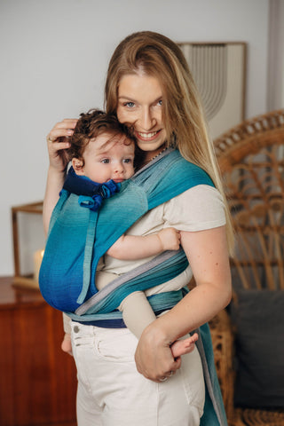 Wrap Strap Meh Dai - LennyLamb Wrap Tai - Wrap Conversion baby carrier in design Airglow