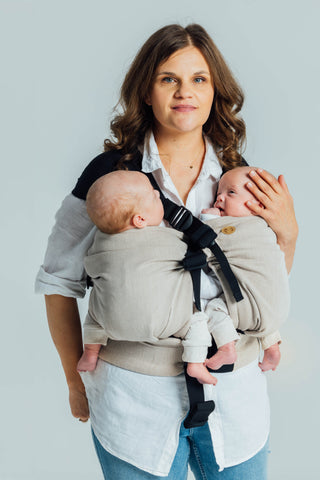 LennyTwin twin and hip carrier in peanut butter design
