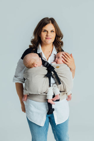 LennyTwin twin and hip carrier in peanut butter design